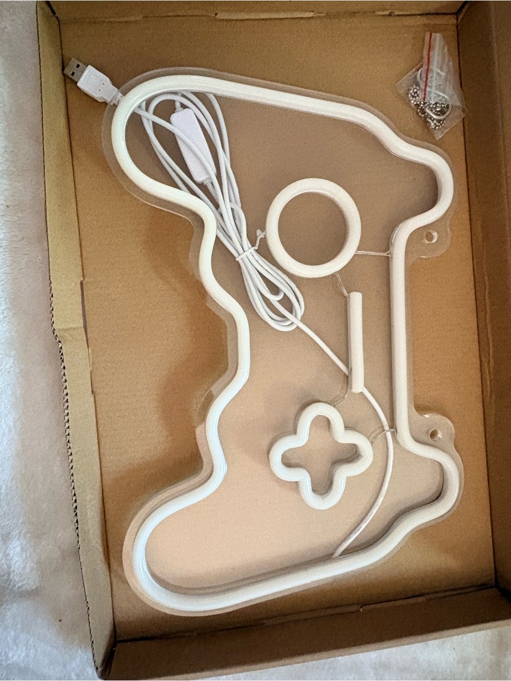 Neon Style LED video game controller wall light